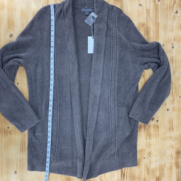Barefoot Dreams CozyChic Lite Cabin Cardigan Longline in Ash Sz XL - Picture 12 of 13